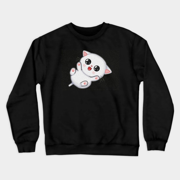 cat joy tshirt Crewneck Sweatshirt by Paulina Cat